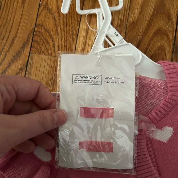 Toddler Pink Heart Knit Set - Picture 6 of 6